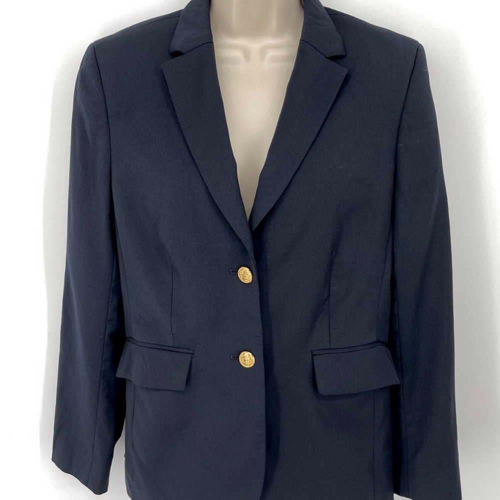Brooks Brothers Dark Blue Blazer with Gold Accents